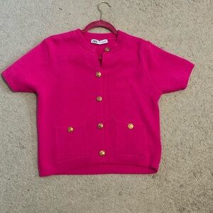 Zara short sleeve cardigan NEW